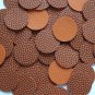 24mm Vinyl Disc Orange Brown BasketBall Texture No Hole Round Circle