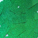 Sequin Rectangle 1.5" Green Sparkle Glitter Metallic. Made in USA