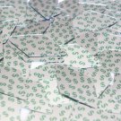 Sequin Long Diamond 1.75" Green Dollar Sign Print Silver Metallic