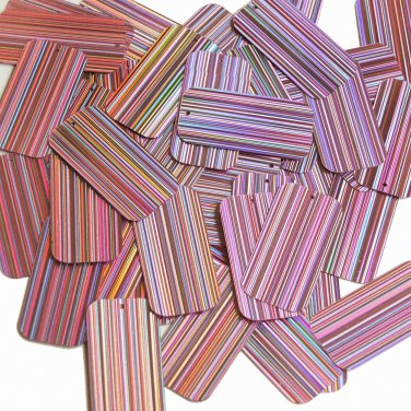 Pink Sequins City Lights Rectangle 1.5 inch Reflective Couture Paillettes
