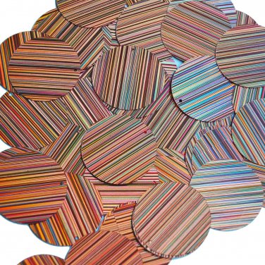 Salmon Pink Sequin Round 30mm City Lights Reflective Couture Paillettes