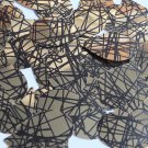 Sequin Teardrop 1.5" Gold Black Scribble Metallic Couture Paillettes