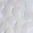 Navette Leaf Sequin 1.5" Crystal White Metallic Sparkle Glitter Texture