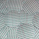 Round Sequin 1.5" Green Silver Rocaille Seed Bead Print Metallic Paillettes