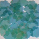 Sequin Flower 1.5" Aqua Blue Crystal Rainbow Iris Iridescent. Made in USA