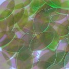 Lime Green Crystal Rainbow Iridescent Navette Leaf 1.5" Couture Sequin Paillette