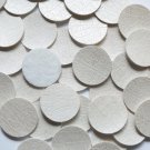 24mm Vinyl Disc White Metallic Leather No Hole Round Circle