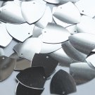 Sequin Shield 1" Silver Metallic Couture Paillettes. Made in USA.