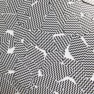 Sequin Long Diamond 1.75" Black White Chevron Print Opaque
