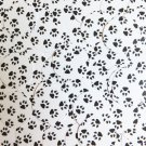 Sequin Round 30mm Black White Animal Paw Print  Opaque