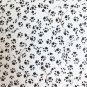 Sequin Round 30mm Black White Animal Paw Print  Opaque