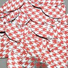 Navette Leaf Sequin 1.5" Red Silver Houndstooth Pattern Metallic