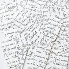 Sequin Rectangle 1.5" Black White Midsummer Night's Dream Shakespeare Script
