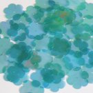 Sequin Flower 1" / 25mm Aqua Blue Crystal Rainbow Iris Iridescent. Made in USA