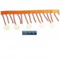 Orange Beaded Sequin Bugle Glass Bead Fringe Ribbon Trim 2" wide 3 yards