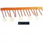 Orange Beaded Sequin Bugle Glass Bead Fringe Ribbon Trim 2" wide 3 yards