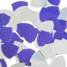 Sequin Shield 1" Purple Silver Metallic Couture Paillettes. Made in USA.