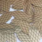 Sequin Navette Leaf 1.5" Black Gold Fish Scale Skin Effect Metallic