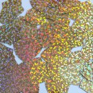 Sequin Shield 1" Gold Hologram Glitter Sparkle Metallic. Made in USA