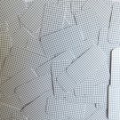 Sequin Rectangle 1.5" Black White Grid Check Squares Print Opaque