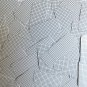Sequin Rectangle 1.5" Black White Grid Check Squares Print Opaque