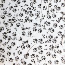 Sequin Oval 1.5" Black White Animal Paw Print  Opaque