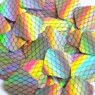 Square Diamond Sequin 1.5" Black Gold Fish Scale Print Lazersheen Paillettes
