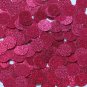 Round Sequin 15mm Deep Red Pink Metallic Sparkle Glitter Texture Paillettes
