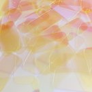 Sequin Rectangle 1.5" Yellow Transparent Crystal Rainbow Iris. Made in USA