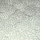 Sequin Round 1.5" Green Dollar Sign Print Silver Metallic