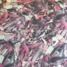 Sequin Round 1.5" Pink Silver Bird Feathers Print Metallic