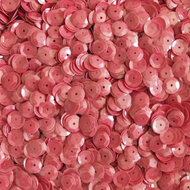 8mm Cup Sequins Rose Pink Luster Shiny Opaque