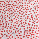 Sequin Navette Leaf 1.5" Sweet Hearts Print Red White Opaque