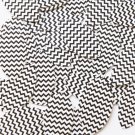 Sequin Navette Leaf 1.5" Black White Chevron Print Opaque
