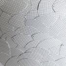Sequin Navette Leaf 1.5" Black White Grid Check Squares Print Opaque