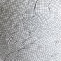 Sequin Navette Leaf 1.5" Black White Grid Check Squares Print Opaque
