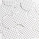 Round Sequin 1.5" Black Polka Dot on White Opaque