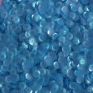 8mm Cup Sequins Satin Turquoise Blue Semi Opaque