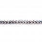 Sequin Trim Hematite Shiny Gray 8mm Cup Facet strung by the yard. Made in USA.
