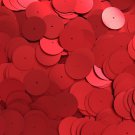 20mm Sequins Center Hole Red Matte Silk Frost. Made in USA