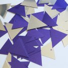 Sequin Pennant 30mm Purple Silver Metallic Couture Paillettes. Made in USA.