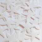 Starfish Sequin Top Hole 1.5" White Crystal Hologram Glitter Sparkle Paillettes