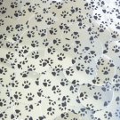 Sequin Round 30mm Black Silver Animal Paw Print  Metallic