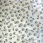 Sequin Round 30mm Black Silver Animal Paw Print  Metallic