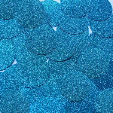 Round Sequin 40mm Dark Turquoise Blue Metallic Sparkle Glitter Texture Paillette