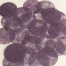 Round Sequin 40mm Purple Silky Fiber Strand Fabric Couture Paillettes