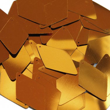 Brass Gold Polished Metallic Sequin Diamond 1.75 inch Couture Paillettes