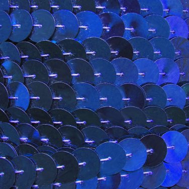 Sequin Trim 10mm Iron On Royal Blue Metallic. Made in USA