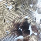Sequin Rectangle 1.5" Black Silver Binary Tech Code Print Out Metallic