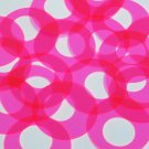 Circle Loop Vinyl Shape 1.5" Hot Pink Go Go Fluorescent Edge Glow